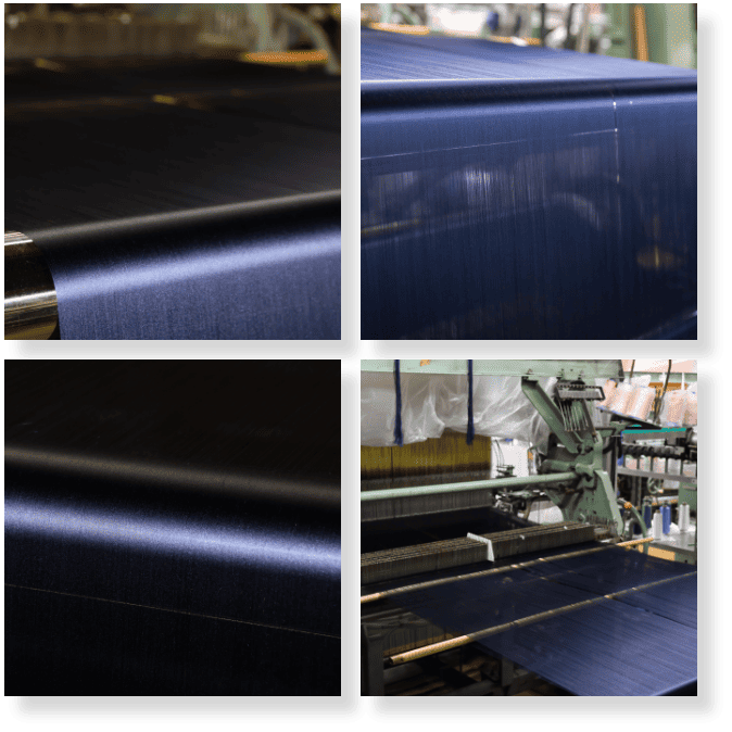 純国産用に染色した生地