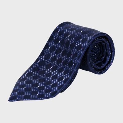 KINSHOKUネクタイ サテン小紋・ネイビー | SEIWA ONLINE STORE