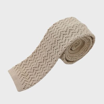 KINSHOKUネクタイ 海島綿 Sea Island Cotton ニットタイ ドット