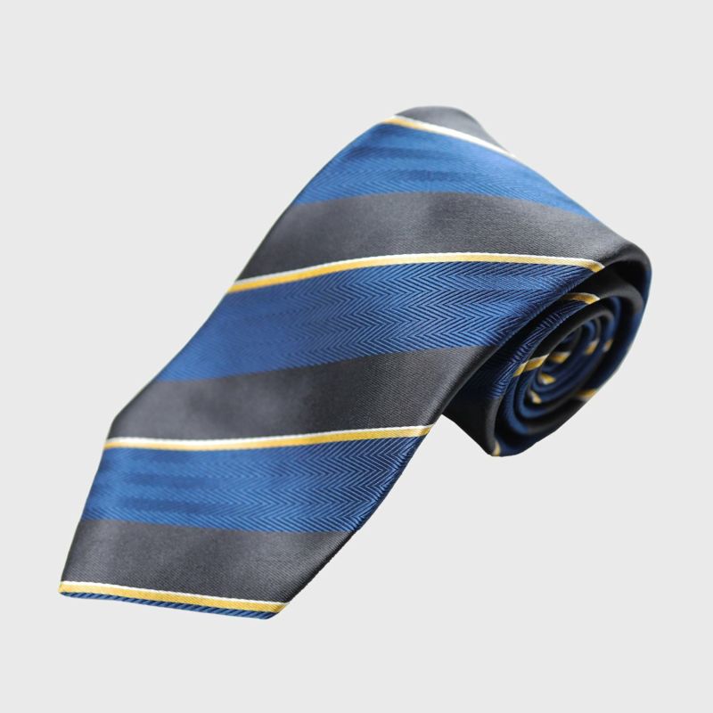 KINSHOKUネクタイ 西陣織ストライプ・ブルー