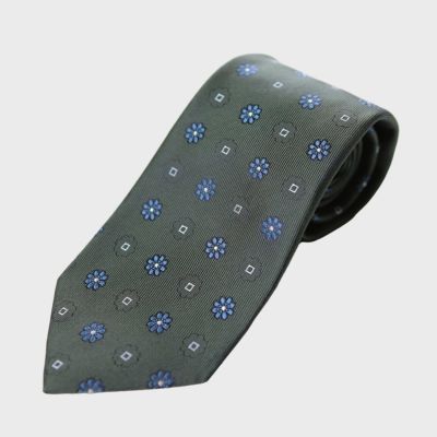 KINSHOKUネクタイ 西陣織花小紋・ネイビー | SEIWA ONLINE STORE