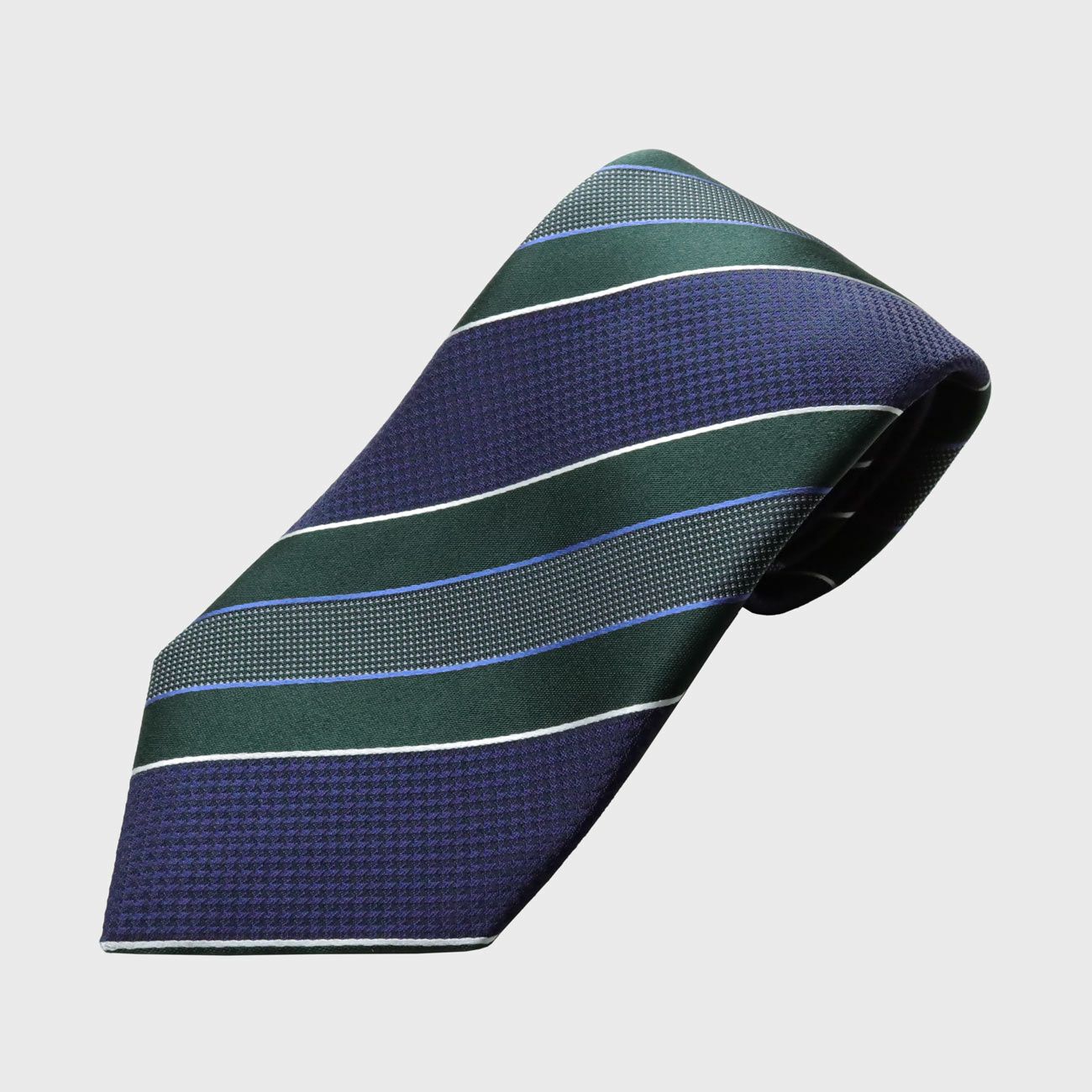 KINSHOKUネクタイ 千鳥ストライプ・グリーン