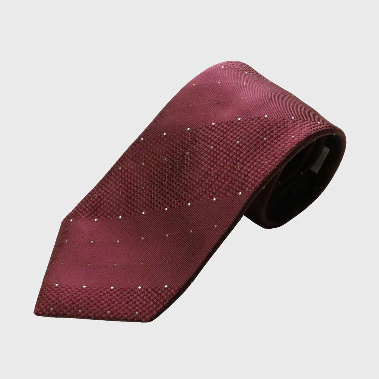 KINSHOKUネクタイ シャドーストライプドット・ワイン