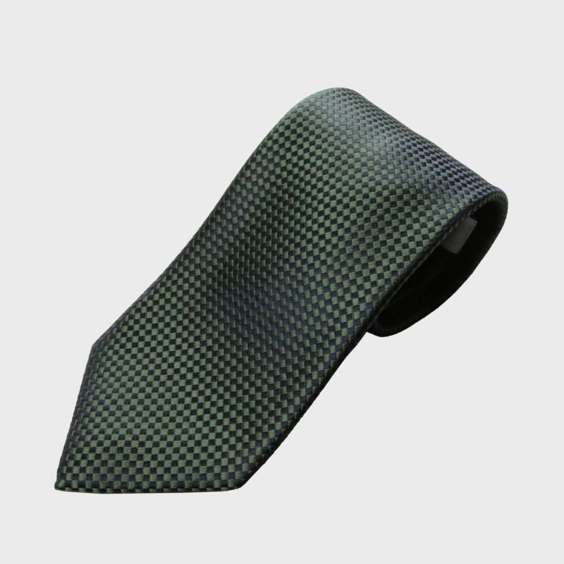 KINSHOKUネクタイ ソリッドバスケット・カーキ