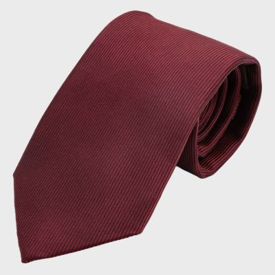ROYTOUCHネクタイ 純国産リッチタテアヤソリッド・ワイン