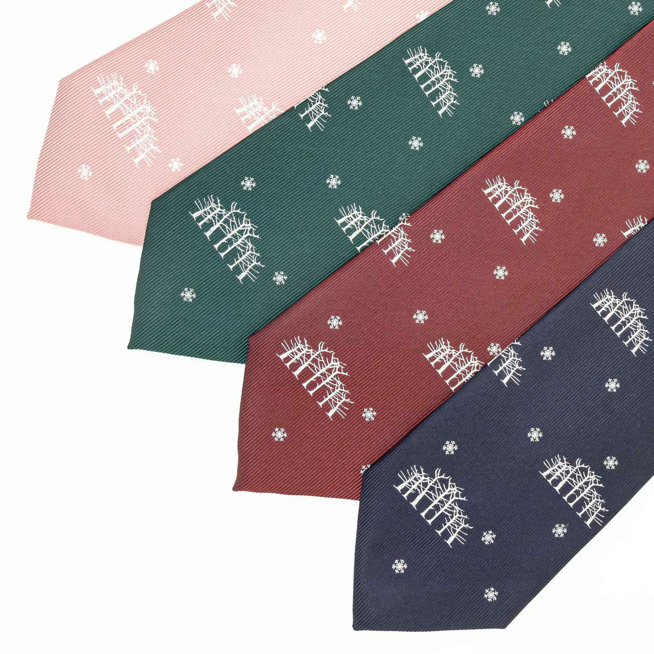 KINSHOKUネクタイ　白樺の森とシマエナガモチーフパネルの画像